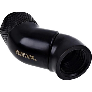 Alphacool Фитинг Ъглов адаптер Alphacool Eiszapfen, 2 x 45°, G1/4 външна към G1/4 вътрешна резба Black (AC-1011179)