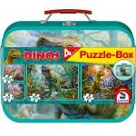 Schmidt Spiele Puzzle 2x60 + 2x100 in a suitcase Dinosaurs G3
