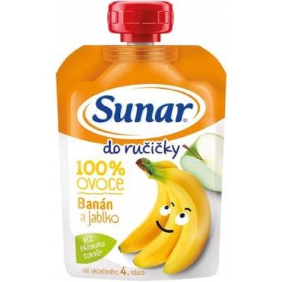SUNAR Do ručičky 100% ovoce Jablko Banán od 4.měsíce 100 g