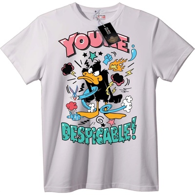 NOONEBRAND Тениска Daffy & Bugs 'Отвратителен си' - 4XL, Black