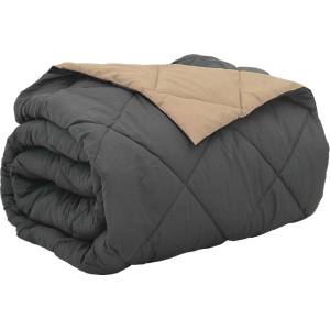 Pure Line Home Зимна двулицева олекотена завивка Color Comfort с полиестерен пълнеж, 300 г/м2, в антрацит и таупе