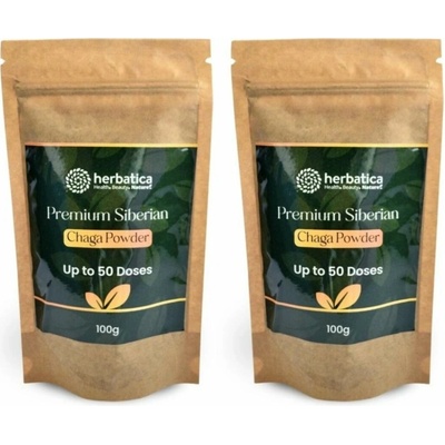 Herbatica Zvýhodnený set: Prémiová čaga sibírska 100% prášok 2 x100 g