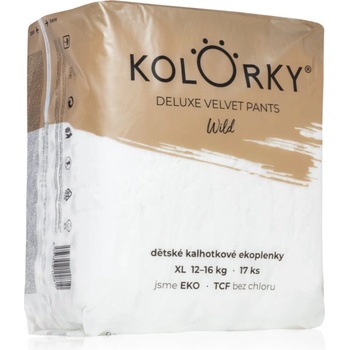 Kolorky Deluxe Velvet Pants Wild еднократни пелени гащички размер XL 12-16 Kg 17 бр