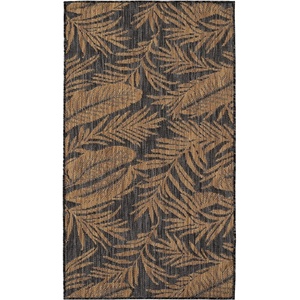 Ayyildiz Черен/кафяв килим за открито и закрито 80x150 cm Mira 1451 - Ayyildiz Carpets (MIRA801501451BLACK)