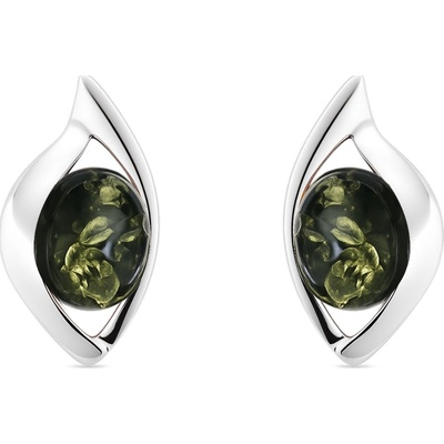 Jantario jantárové náušnice honos napichovacie zelené 660410
