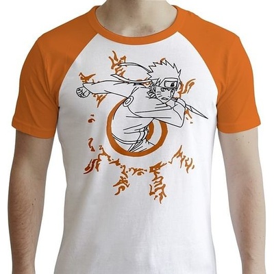 ABYstyle tričko Naruto Shippuden white & orange bílé
