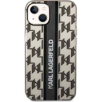 Púzdro Karl Lagerfeld Monogram Vertical Stripe iPhone 14 Plus čierne