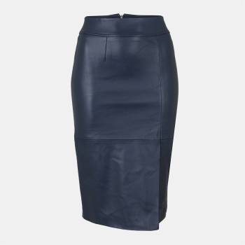 BOSS Къси панталони BOSS Women's Setora Leather Shorts - Dark Blue
