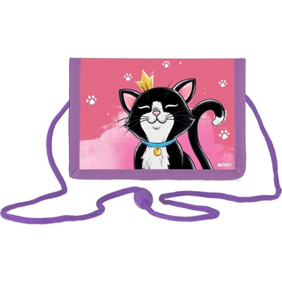 Detská peňaženka so šnúrkou Cat Queen