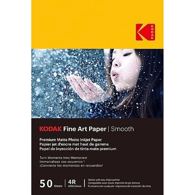 Kodak Фотохартия KODAK Fine Art Smooth 10x15 cm 230g 50 листа/пакет KO-9891093 (KO-9891093)