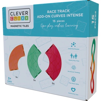 Cleverclixx Zatáčky pro magnetické dráhy 15ks