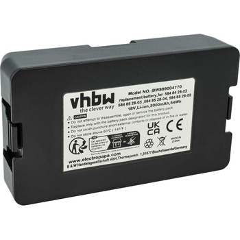 VHBW Батерия за Gardena 250 / 400 / 500, 18 V, 3.0 Ah (889004770)