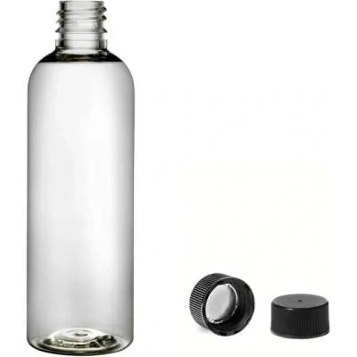 Via Plastová lahvička čirá s černým uzávěrem 100 ml