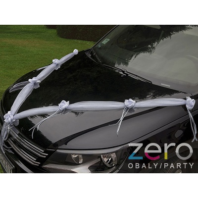 Girlanda svatební na auto 1,8 m (2 ks) - bílé – Zboží Dáma