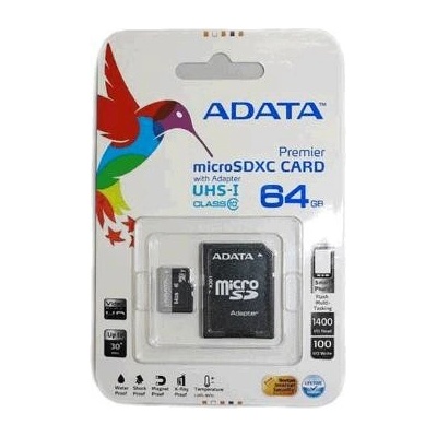 ADATA Pro microSDXC 64 GB UHS-I AUSDX64GUICL10-RA1