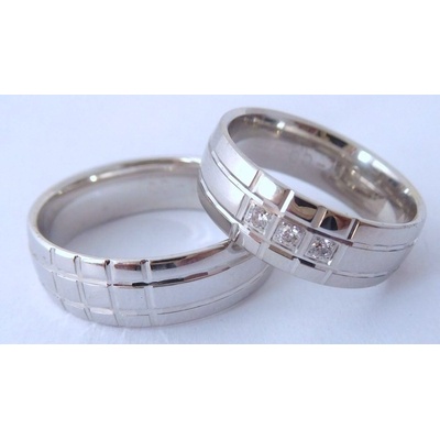 Couple Exkluzivní stříbrné snubní prsteny 0 65US1