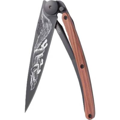 Deejo 1GB153 Tattoo BLACK Ultraľahký so rúčkou z exotickej dreviny coralwood