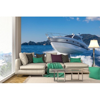 DIMEX ART s. r. o Самозалепваща се флизелинова фототапета скок с моторница 375 x 250 см