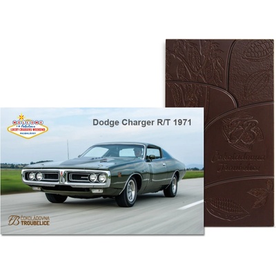 Čokoládovna Troubelice "Dodge Charger RT", hořká 75% 45 g