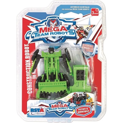 RS Toys Метална играчка RS Toys - Мини трансформер, зелен багер (11212 А)