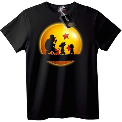 NOONEBRAND Тениска Силует на Dragon Ball - S, White