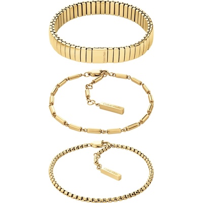 Calvin Klein Súprava pozlátených náramkov CK Stacked 35000838