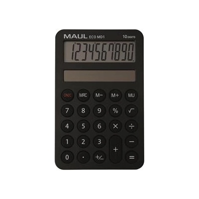 MAUL Настолен калкулатор, 10 цифри, MAUL "Eco MD 1", черен 7275090 (7275090)