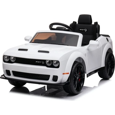 ROLLZONE Dodge Challenger SRT 12V - Детска акумулаторна кола, Бяла, EVA гуми (BDM0955-white)