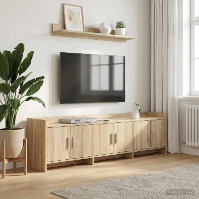 vidaXL ТВ шкаф 168 x 33 x 47 см Дъб сонома Инженерна дървесина (8011205)