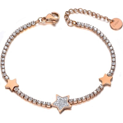 Victoria Filippi Stainless Steel ocelový se zirkony Patricia Gold hvězdy NRB19132-2/3 Zlatá