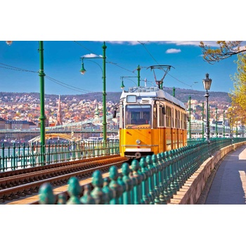 DIMEX ART s. r. o Флизелинов фототапет исторически жълт трамвай 375 x 250 см