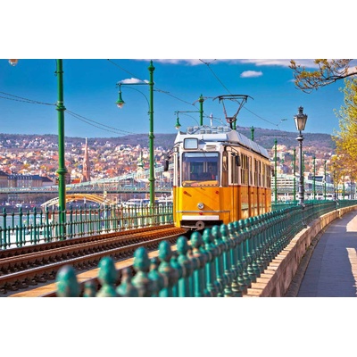 DIMEX ART Флизелинов фототапет исторически жълт трамвай 375 x 250 см