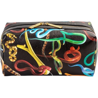 Seletti Козметична чанта TOILETPAPER SNAKES 25, 5 x 12 cм, черна, Seletti (SLT02593)