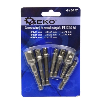 GEKO Комплект адаптери за свредла 8бр. 1/2" 1/4" 3/8" g15017 g15017 (g15017)