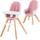 Detské jedálenské stoličky Kinderkraft 2v1 Tixi Pink