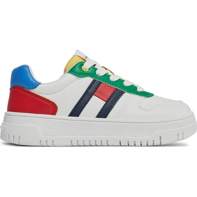 Tommy Hilfiger Сникърси Tommy Hilfiger Flag Low Cut Lace-Up Sneaker T3X9-33369-1355 S Бял (Flag Low Cut Lace-Up Sneaker T3X9-33369-1355 S)