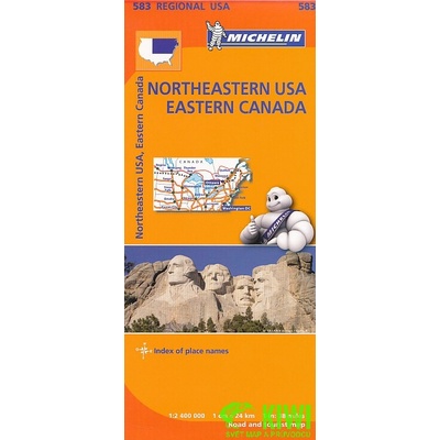 Northeastern USA Northeastern Canada MichelinSheet map folded