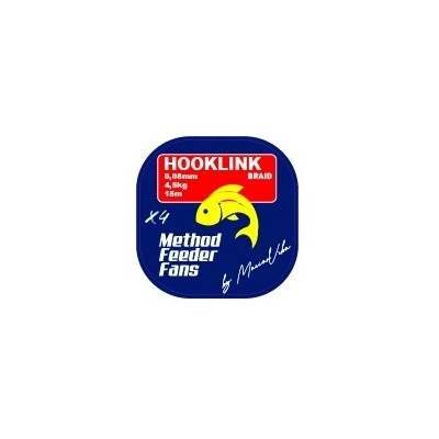 Method Feeder Fans Šňůra Hooklink Braid X4 15m 0,08mm