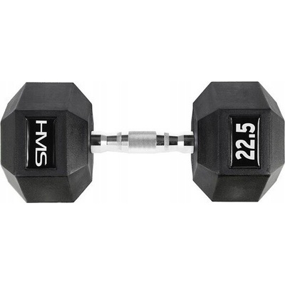 HMS Potažené pogumované činky s pevnou hmotností 1 x 22,5 kg