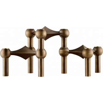 Stoff Nagel Dizajnový svietnik STOFF Nagel Bronzed Brass – set 3 ks