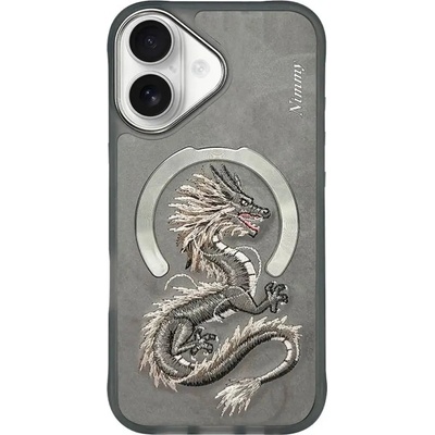 Nimmy Калъф Nimmy Dragon MagSafe за iPhone 16 - сив (6971080319693)