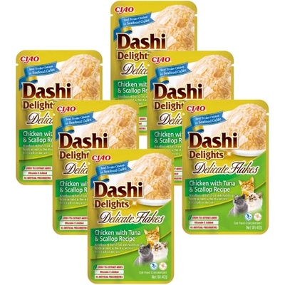 Dashi Delights Delicate Flakes Chicken & Tuna & Scallop 6 x 40 g