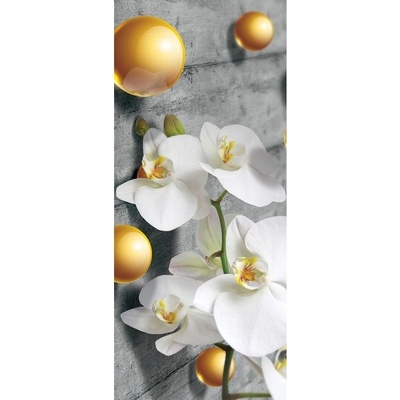 Preinterier DV0577 Fototapeta na stenu 3D gule s orchideou vlies 91cm x 211cm