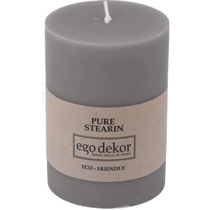 Ego dekor Сива приятелска свещ, време на горене 37 ч. Eco - Eco candles by Ego dekor (ZBC-3771041)
