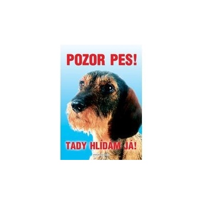 Grel Tabulka pozor pes jezevčík drsnoststý