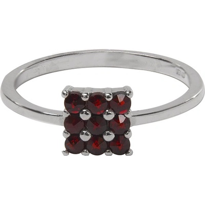 Český granát prsten stříbrný 120840