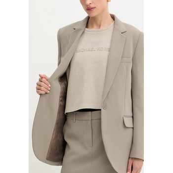 MICHAEL Michael Kors Сако MICHAEL Michael Kors в кафяво с едно копче с изчистен дизайн MF4108YENX (MF4108YENX)
