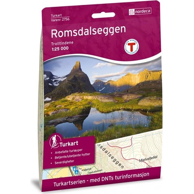 Turistická mapa Romsdalseggen 1:25 000