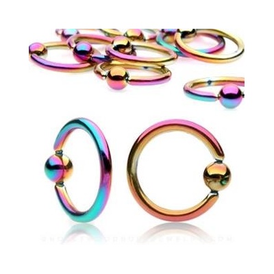 Šperky4U piercing kruh duhový K01014-2012