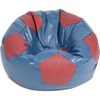 Pufrelax Пуф, топка 400л. Telstar XL - Blue & Red , Еко кожа, Пълнеж от Полистиролни перли (PUF-G-TXL-PVC-BLUR)